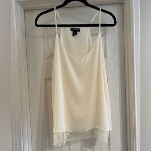 Cynthia Rowley lace hem tank shell